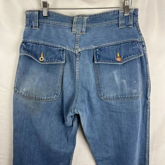 Sears Vintage Low-Waist 70s Flare Jeans Women's Size 10 - Picture 4 of 14